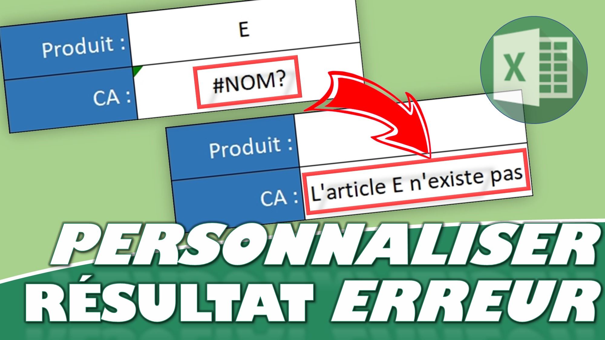 Comment modifier le résultat d’une formule renvoyant une erreur : la ...