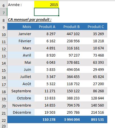 Excel formation - Référence dynamique - 12