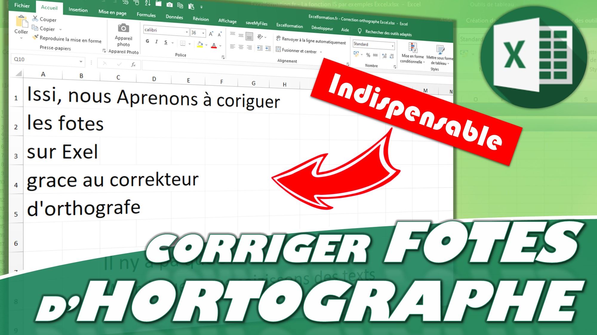 Comment corriger les fautes d’orthographe sur Excel ? - Excel formation