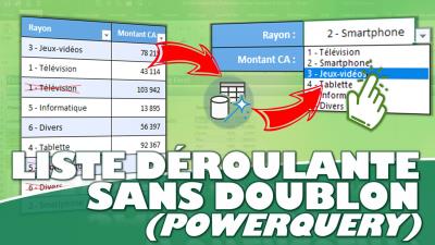 Comment créer une liste déroulante dynamique sans doublon avec Power Query sur Excel ?