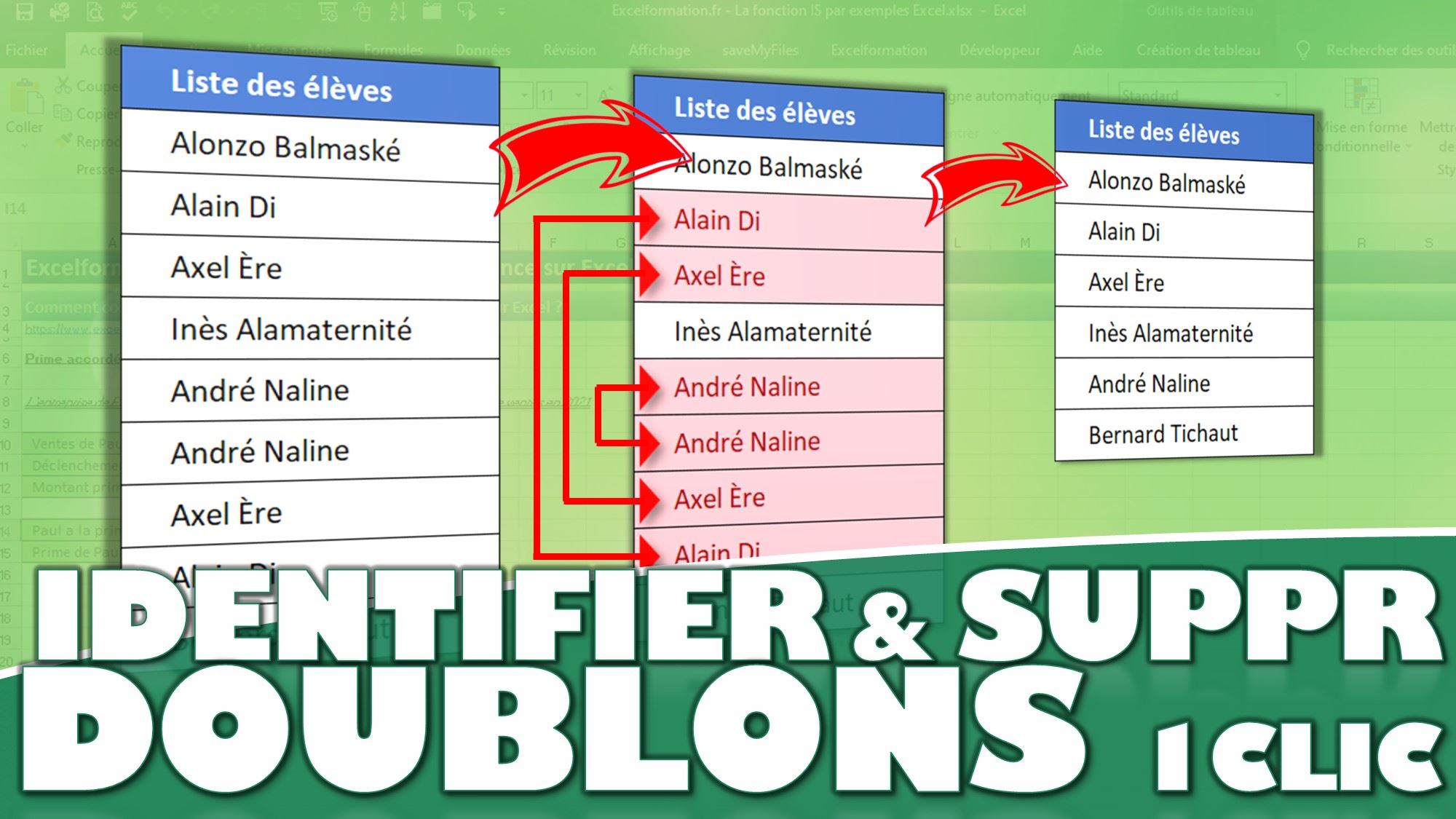 Comment trouver et supprimer les doublons dans Excel en un rien de temps ! Excel formation