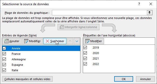 Comment créer un graphique à partir de plusieurs feuilles de calcul