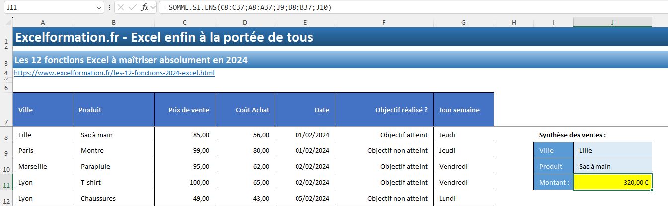 Excel formation - 9FonctionsExcel - 06