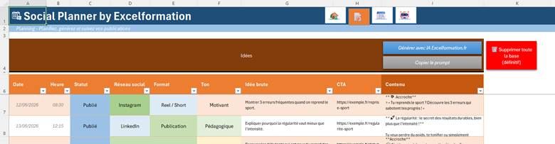 Excel formation - 0111-SocialPlanner - 02