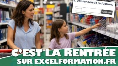 Offre spéciale rentrée 2026 : -40 % pour repartir du bon pied avec Excel