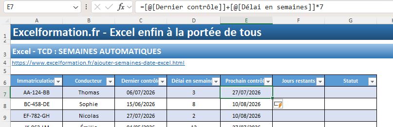 Excel formation - 0124-ajouterSemaine - 03